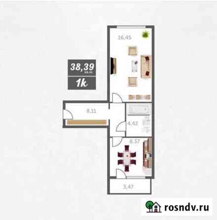 1-комнатная квартира, 38.4 м², 1/3 эт. на продажу в Волоколамске Волоколамск