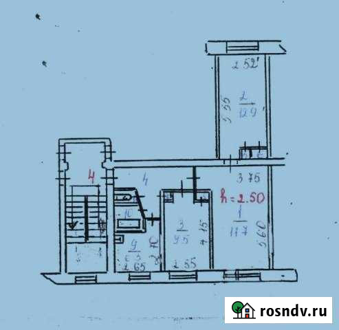 3-комнатная квартира, 58.3 м², 1/5 эт. на продажу в Никеле Никель - изображение 1