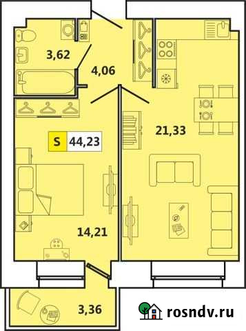 2-комнатная квартира, 44 м², 1/5 эт. на продажу в Северодвинске Северодвинск - изображение 1