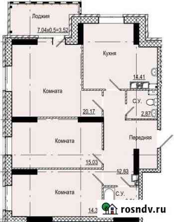 3-комнатная квартира, 83.2 м², 6/17 эт. на продажу в Ижевске Ижевск