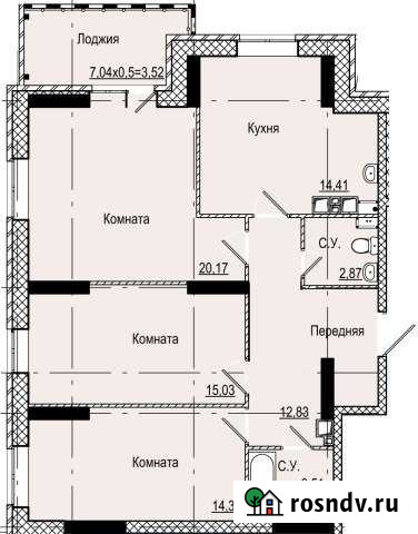 3-комнатная квартира, 83.2 м², 6/17 эт. на продажу в Ижевске Ижевск - изображение 1