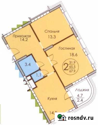 2-комнатная квартира, 69 м², 3/22 эт. на продажу в Королеве Королев - изображение 1