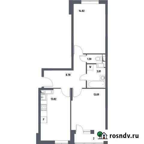 2-комнатная квартира, 57 м², 9/17 эт. на продажу в Октябрьском Московской области Октябрьский