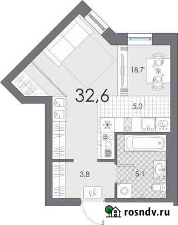 Квартира-студия, 32.6 м², 5/24 эт. на продажу в Тюмени Тюмень