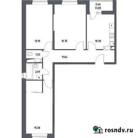 3-комнатная квартира, 72.2 м², 13/17 эт. на продажу в Октябрьском Московской области Октябрьский