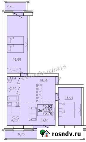3-комнатная квартира, 82 м², 2/3 эт. на продажу в Маркове Маркова - изображение 1