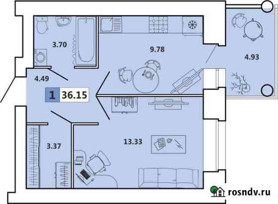 1-комнатная квартира, 36 м², 5/10 эт. на продажу в Архангельске Архангельск