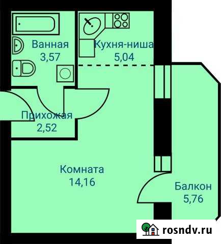 1-комнатная квартира, 25.5 м², 3/9 эт. на продажу в Первоуральске Первоуральск - изображение 1