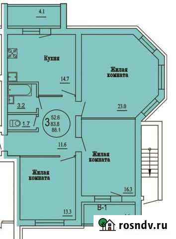 3-комнатная квартира, 88 м², 6/10 эт. на продажу в Нефтекамске Нефтекамск - изображение 1