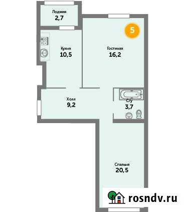 2-комнатная квартира, 64.4 м², 2/9 эт. на продажу в Зеленоградске Зеленоградск - изображение 1