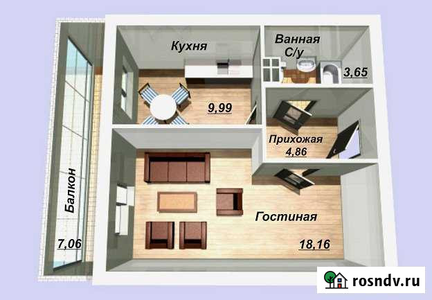 1-комнатная квартира, 38.6 м², 6/10 эт. на продажу в Заречном Свердловской области Заречный - изображение 1