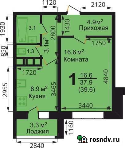 1-комнатная квартира, 39.6 м², 14/15 эт. на продажу в Коврове Ковров - изображение 1