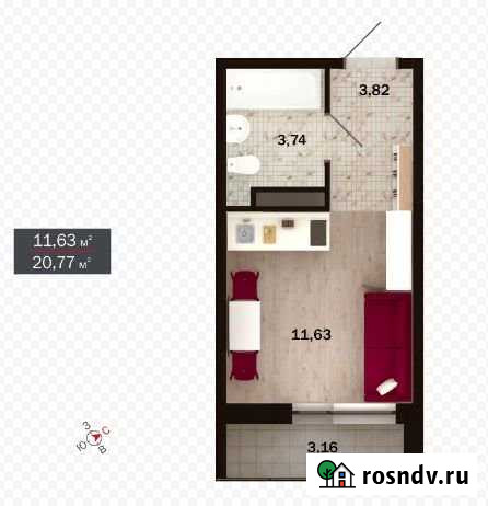 Квартира-студия, 21 м², 5/15 эт. на продажу в Тюмени Тюмень - изображение 1