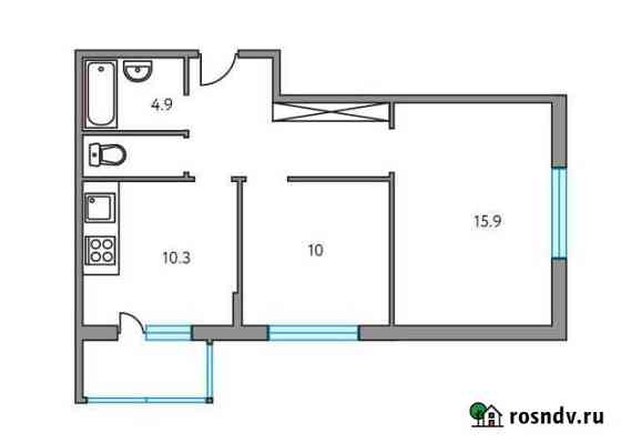 2-комнатная квартира, 52.2 м², 4/6 эт. на продажу в Пироговском Пироговский