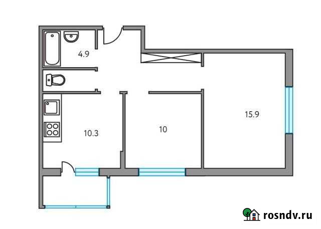 2-комнатная квартира, 52.2 м², 4/6 эт. на продажу в Пироговском Пироговский - изображение 1