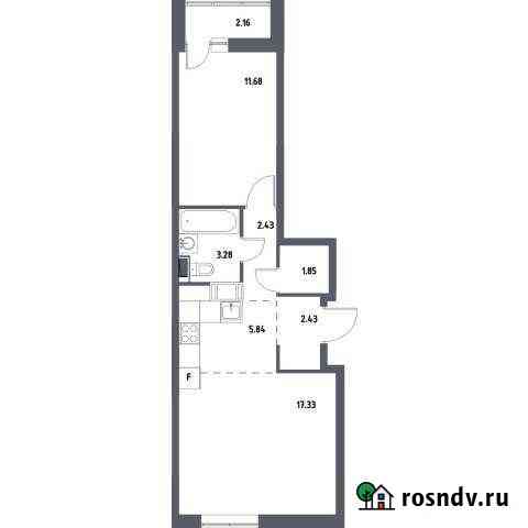 2-комнатная квартира, 46.1 м², 17/17 эт. на продажу в Октябрьском Московской области Октябрьский