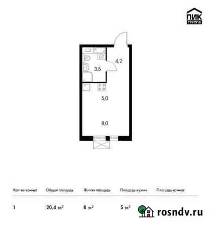 1-комнатная квартира, 20.4 м², 18/22 эт. на продажу в Обнинске Обнинск