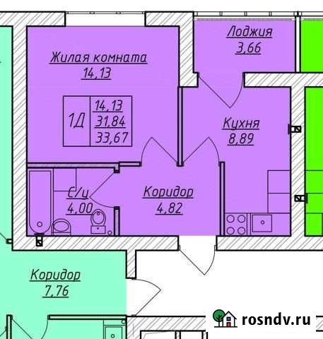 1-комнатная квартира, 33.7 м², 6/9 эт. на продажу в Стерлитамаке Стерлитамак - изображение 1