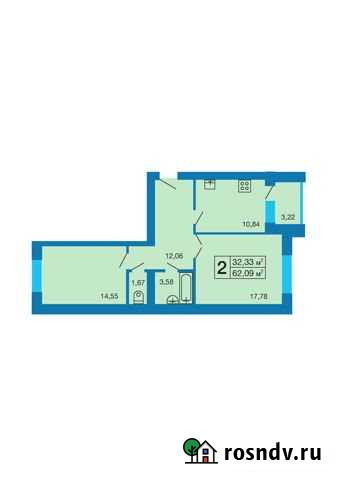 2-комнатная квартира, 62.1 м², 4/5 эт. на продажу в Стерлитамаке Стерлитамак - изображение 1