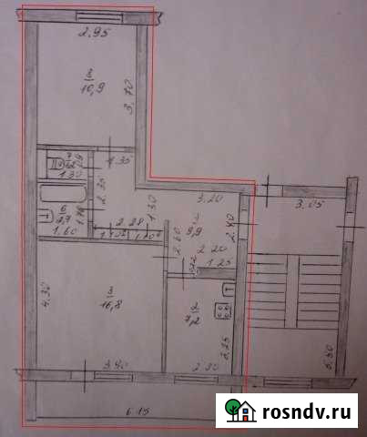2-комнатная квартира, 59 м², 5/5 эт. на продажу в Касимове Касимов - изображение 1