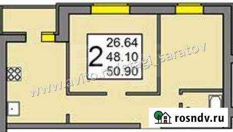 2-комнатная квартира, 50.9 м², 10/10 эт. на продажу в Саратове Саратов