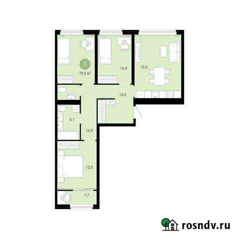 3-комнатная квартира, 80 м², 5/10 эт. на продажу в Тюмени Тюмень