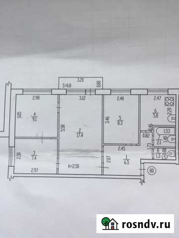 4-комнатная квартира, 57.9 м², 3/5 эт. на продажу в Брянске Брянск - изображение 1