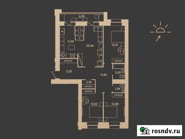4-комнатная квартира, 103.2 м², 10/16 эт. на продажу в Барнауле Барнаул - изображение 1