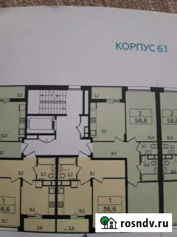 1-комнатная квартира, 37 м², 4/9 эт. на продажу в Мосрентгене Мосрентген - изображение 1