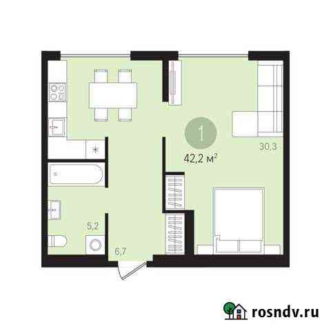 Квартира-студия, 42.2 м², 2/9 эт. на продажу в Екатеринбурге Екатеринбург