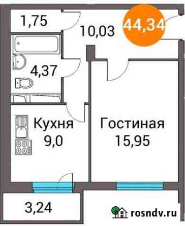 1-комнатная квартира, 44.3 м², 10/14 эт. на продажу в Правдинском Правдинский