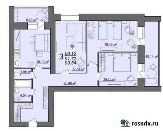3-комнатная квартира, 100 м², 11/14 эт. на продажу в Брянске Брянск