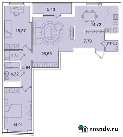 3-комнатная квартира, 100.9 м², 3/17 эт. на продажу в Пензе Пенза - изображение 1