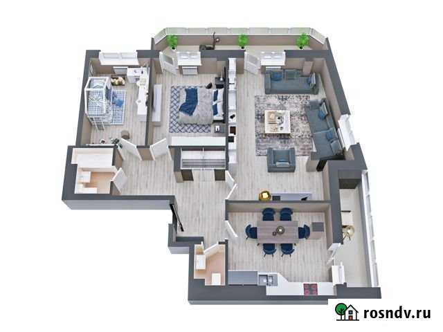 3-комнатная квартира, 113.5 м², 17/19 эт. на продажу в Ростове-на-Дону Ростов-на-Дону - изображение 1