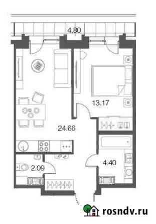 1-комнатная квартира, 44.4 м², 5/5 эт. на продажу в Сестрорецке Сестрорецк