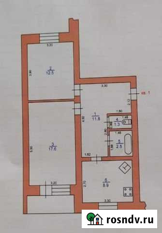 2-комнатная квартира, 54 м², 1/3 эт. на продажу в Катайске Катайск - изображение 1