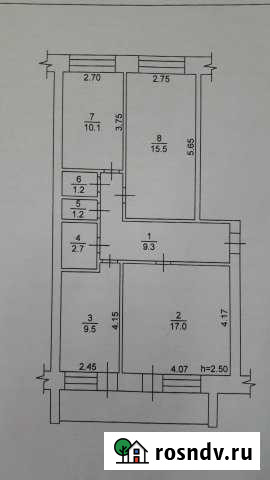 3-комнатная квартира, 66.5 м², 1/5 эт. на продажу в Стрежевом Стрежевой - изображение 1