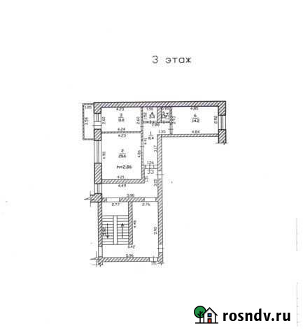 2-комнатная квартира, 58 м², 3/5 эт. на продажу в Черногорске Черногорск - изображение 1