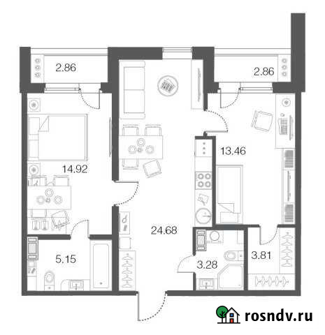 2-комнатная квартира, 65.3 м², 2/5 эт. на продажу в Сестрорецке Сестрорецк - изображение 1