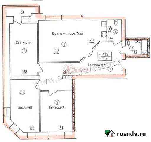 3-комнатная квартира, 111.2 м², 2/6 эт. на продажу в Тобольске Тобольск