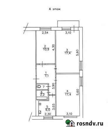 3-комнатная квартира, 61.4 м², 4/5 эт. на продажу в Шушенском Шушенское
