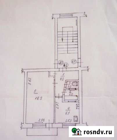 1-комнатная квартира, 31 м², 5/5 эт. на продажу в Гусеве Гусев - изображение 1