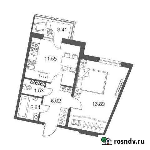 1-комнатная квартира, 38.8 м², 3/4 эт. на продажу в Токсово Токсово