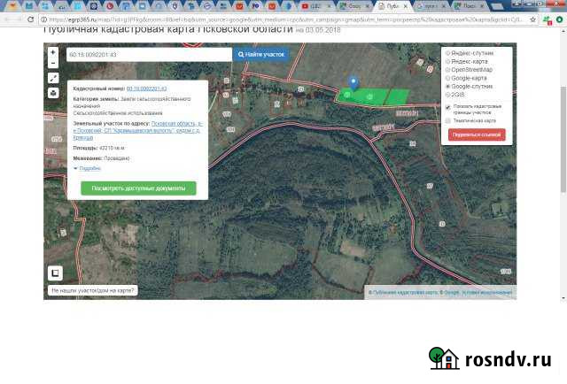 Участок СНТ, ДНП 500 сот. на продажу в Пскове Псков - изображение 1