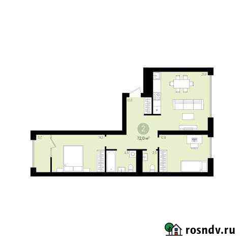 2-комнатная квартира, 72 м², 3/16 эт. на продажу в Сургуте Ханты-Мансийского АО Сургут