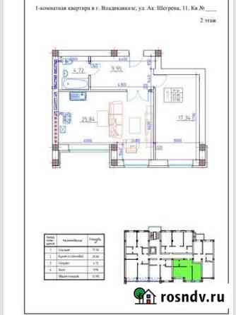 1-комнатная квартира, 57.9 м², 2/9 эт. на продажу во Владикавказе Владикавказ