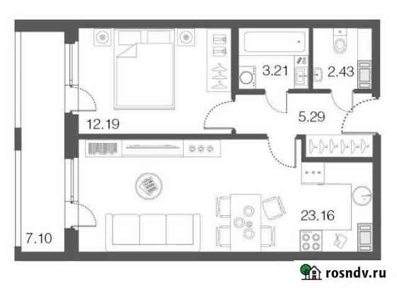 1-комнатная квартира, 46.3 м², 2/5 эт. на продажу в Сестрорецке Сестрорецк