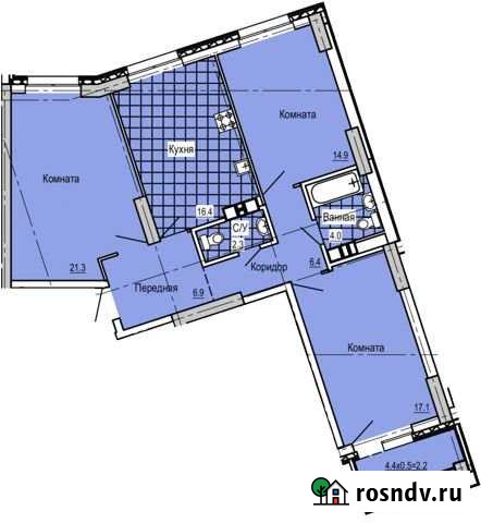 3-комнатная квартира, 89.3 м², 4/15 эт. на продажу в Ижевске Ижевск - изображение 1