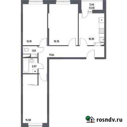 3-комнатная квартира, 72.2 м², 10/16 эт. на продажу в Октябрьском Московской области Октябрьский