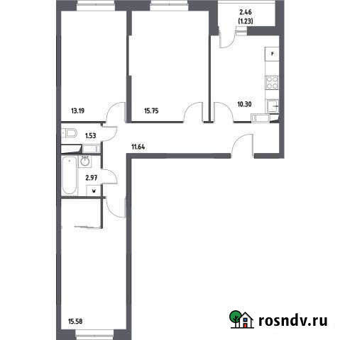 3-комнатная квартира, 72.2 м², 10/16 эт. на продажу в Октябрьском Московской области Октябрьский - изображение 1
